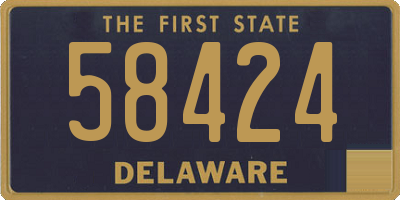 DE license plate 58424