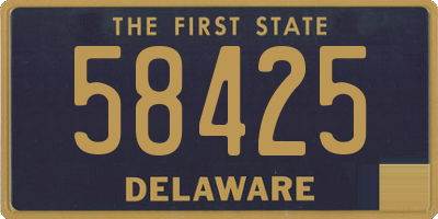 DE license plate 58425