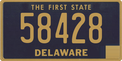 DE license plate 58428
