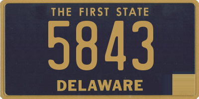 DE license plate 5843