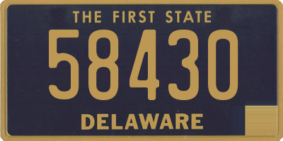 DE license plate 58430