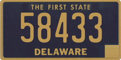 DE license plate 58433
