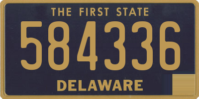 DE license plate 584336