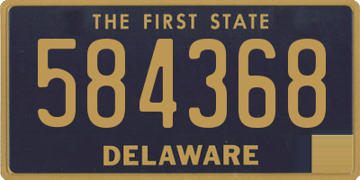 DE license plate 584368
