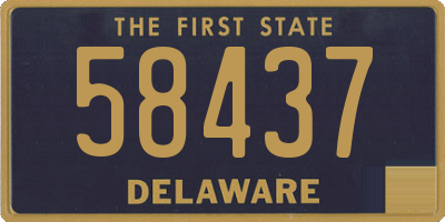DE license plate 58437