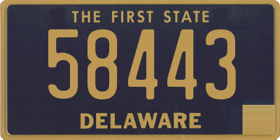 DE license plate 58443