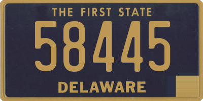 DE license plate 58445