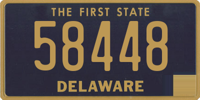 DE license plate 58448