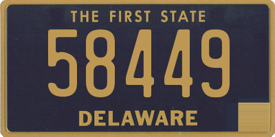 DE license plate 58449