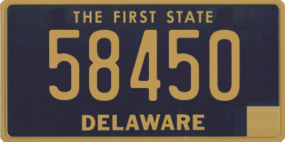 DE license plate 58450