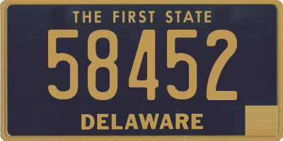 DE license plate 58452