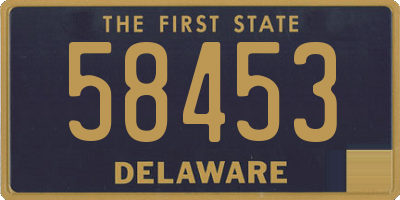 DE license plate 58453
