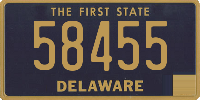 DE license plate 58455