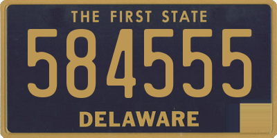 DE license plate 584555