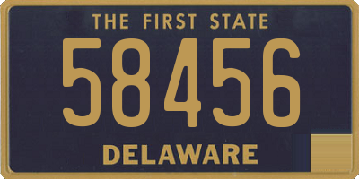 DE license plate 58456
