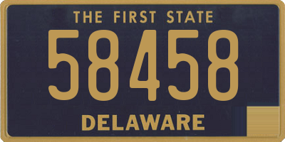 DE license plate 58458
