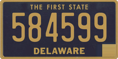 DE license plate 584599