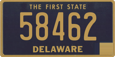 DE license plate 58462