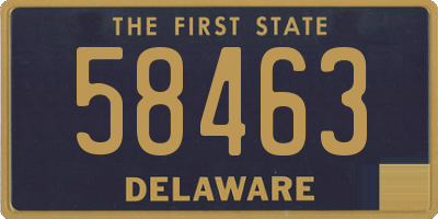DE license plate 58463