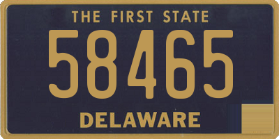 DE license plate 58465