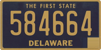 DE license plate 584664