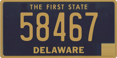 DE license plate 58467
