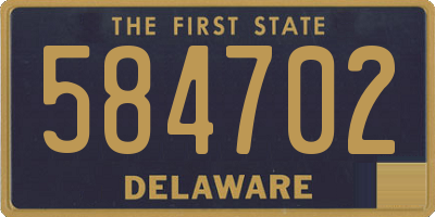 DE license plate 584702