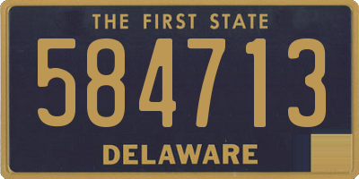 DE license plate 584713