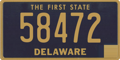 DE license plate 58472