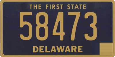 DE license plate 58473
