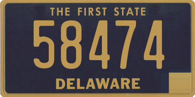 DE license plate 58474