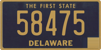 DE license plate 58475