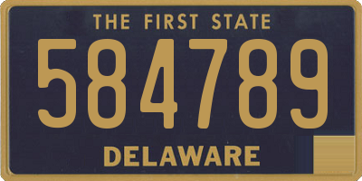 DE license plate 584789
