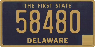 DE license plate 58480