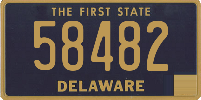 DE license plate 58482