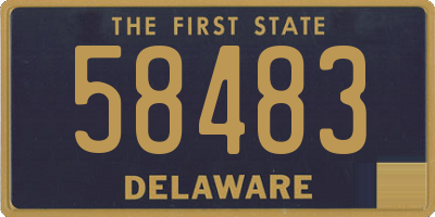 DE license plate 58483