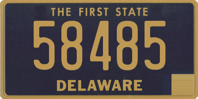 DE license plate 58485