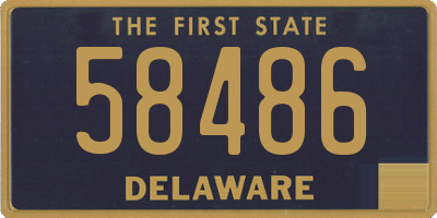 DE license plate 58486
