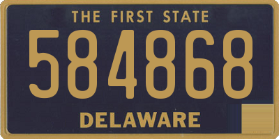 DE license plate 584868