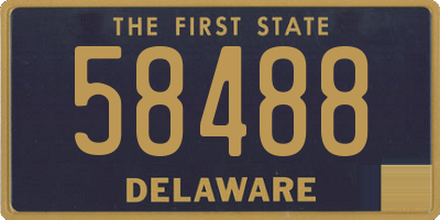 DE license plate 58488