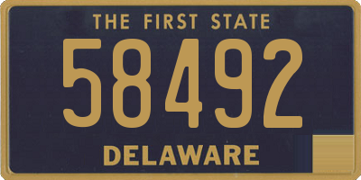 DE license plate 58492