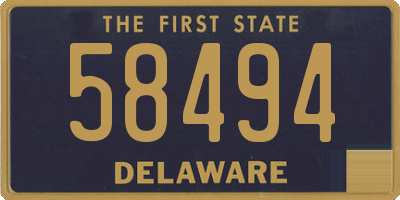 DE license plate 58494
