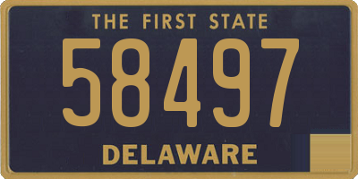 DE license plate 58497