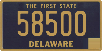 DE license plate 58500