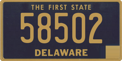 DE license plate 58502