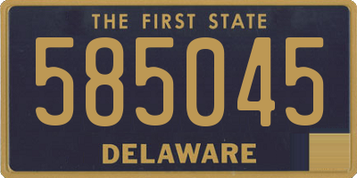 DE license plate 585045