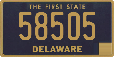 DE license plate 58505