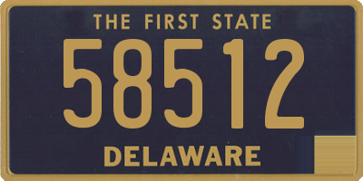 DE license plate 58512