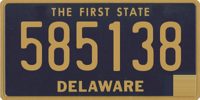 DE license plate 585138