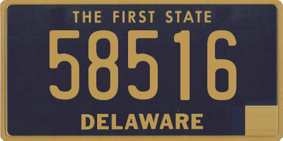 DE license plate 58516